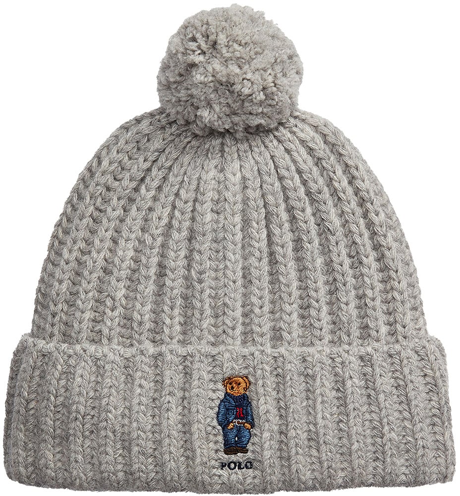 Ralph Lauren Muts Polo Bear Grijs Grijs