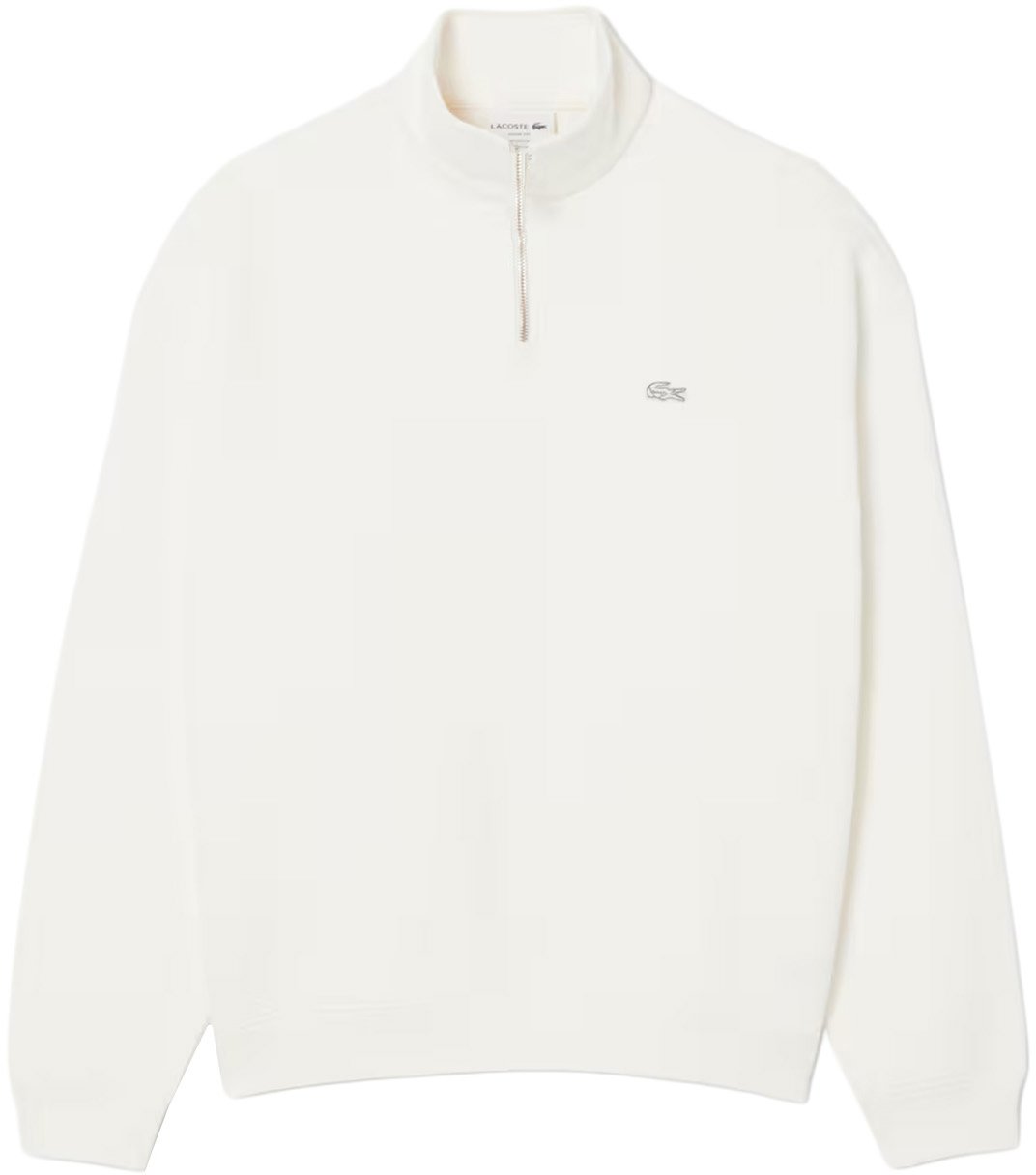 Lacoste Heavy Fleece Zipper Sweatshirt Wit