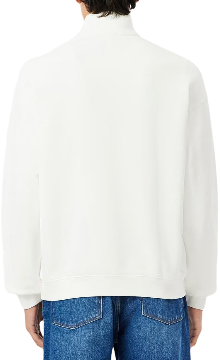 Lacoste Heavy Fleece Zipper Sweatshirt Wit