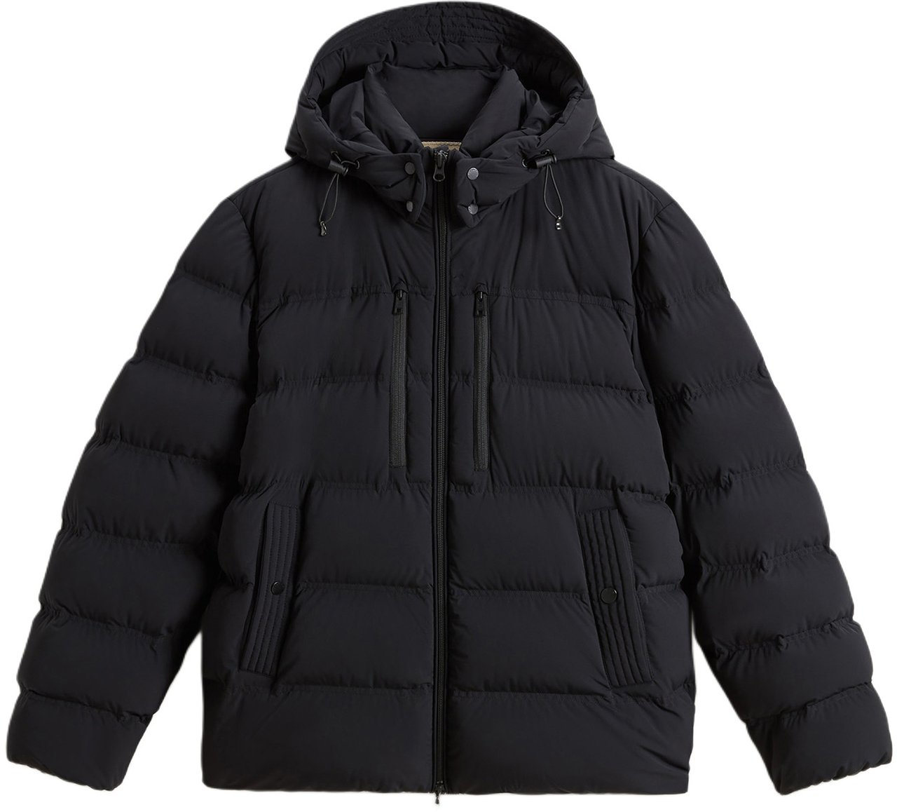 Woolrich Matt Stretch Puffer Zwart