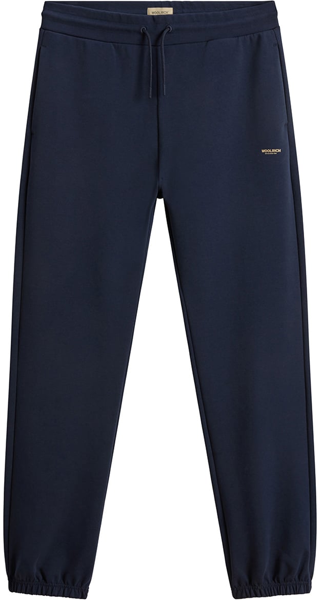 Woolrich Logo interlock sweat Blauw