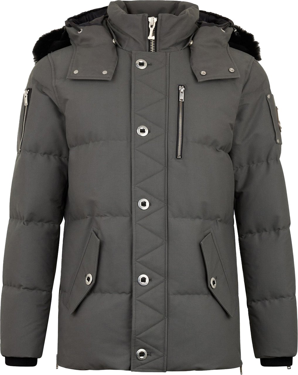 Moose Knuckles Original 3Q Jacket Cement Black She Grijs