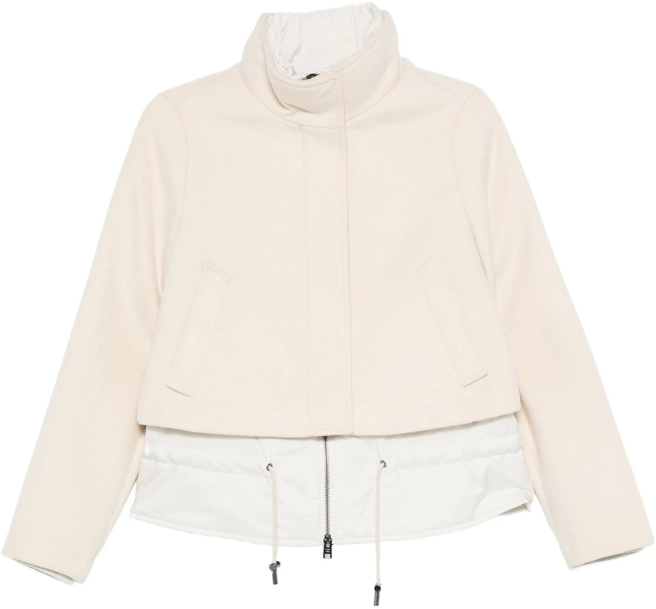 Woolrich Twill Wool Jacket Milky Cream Beige