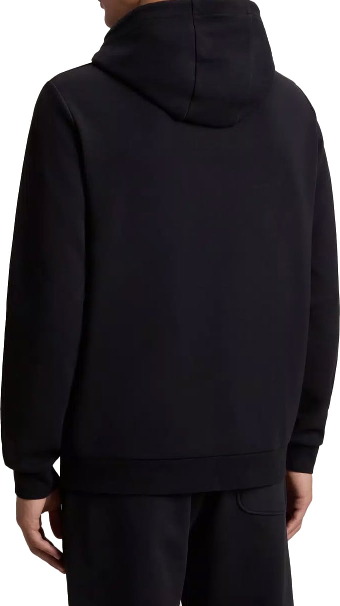 Woolrich Logo Interlock Hoodie Black Zwart