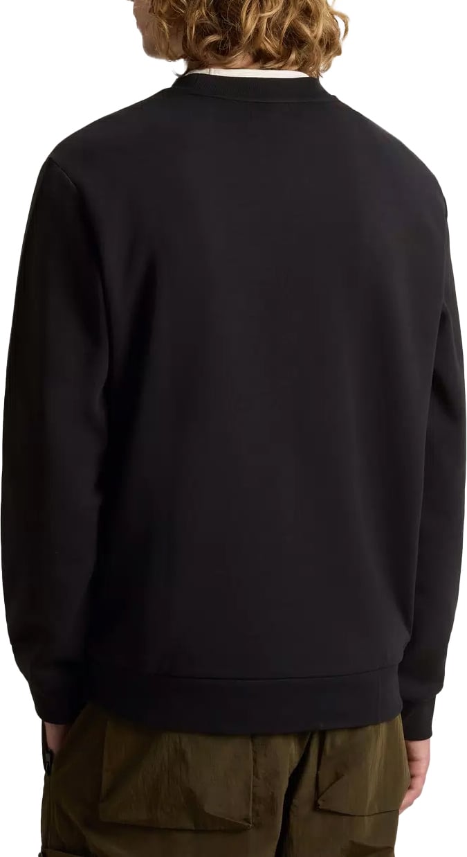 Woolrich Logo Interlock Crewneck Black Zwart