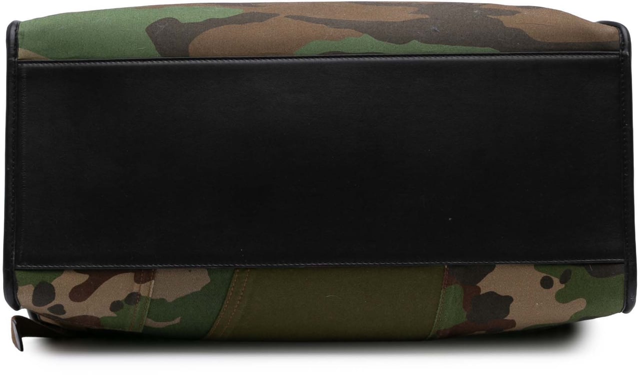 Dolce & Gabbana Large Camouflage Canvas Shopping Tote Bruin