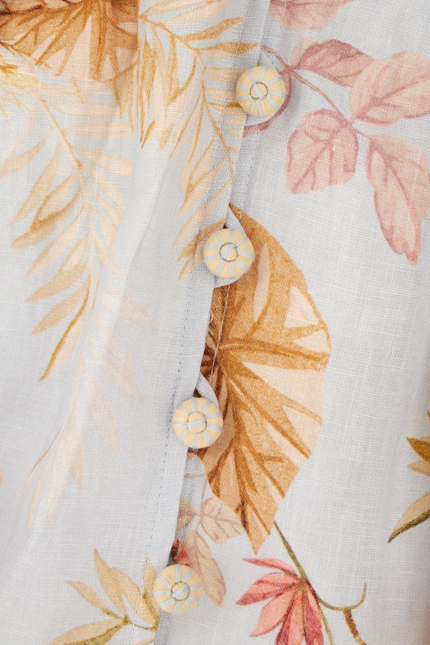 Zimmermann Zimmermann Printed linen Ascension mini dress Divers
