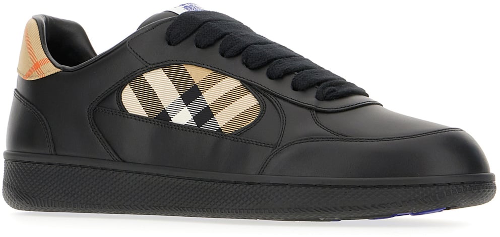 Burberry Burberry Black leather Terrence sneakers Zwart