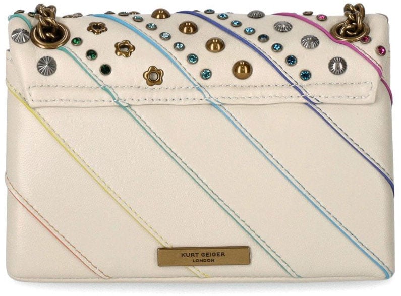 Kurt Geiger London KURT GEIGER KENSINGTON MINI BONE CROSSBODY BAG Wit