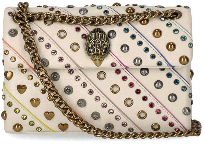 Kurt Geiger London KURT GEIGER KENSINGTON MINI BONE CROSSBODY BAG Wit