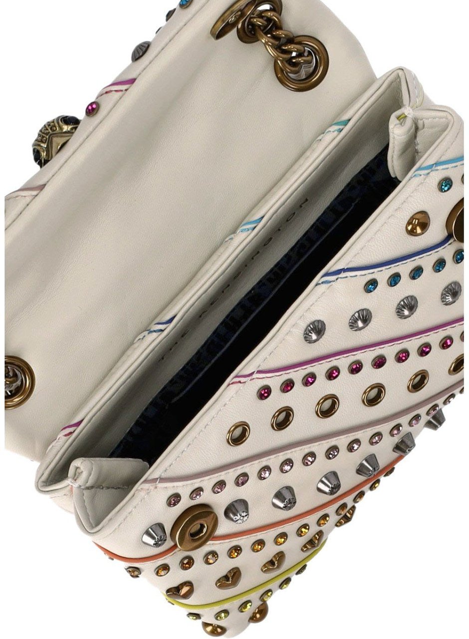 Kurt Geiger London KURT GEIGER KENSINGTON MINI BONE CROSSBODY BAG Wit