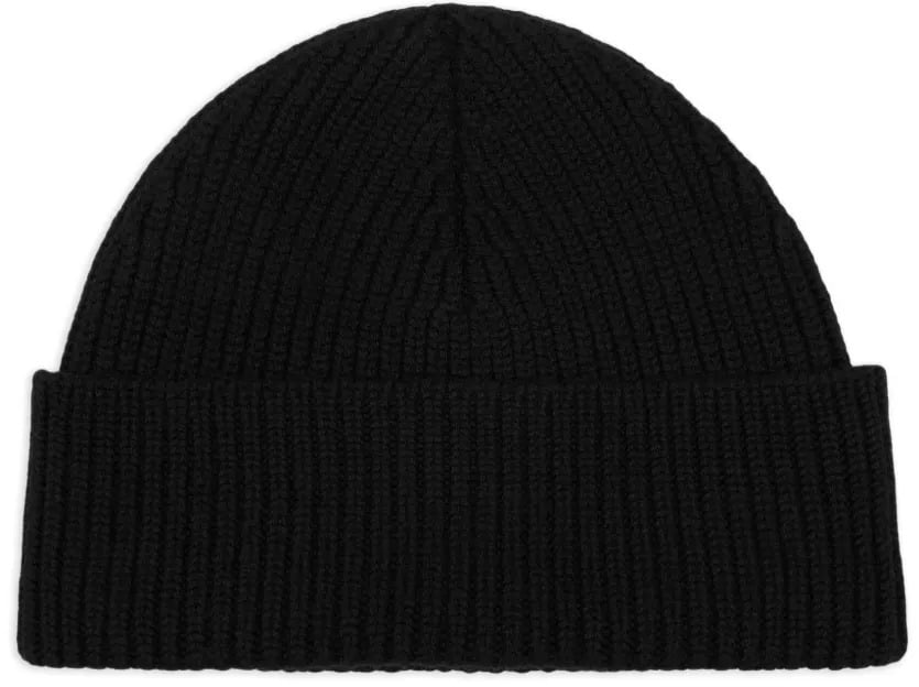 AMI Paris bonnet en laine a logo brode Zwart