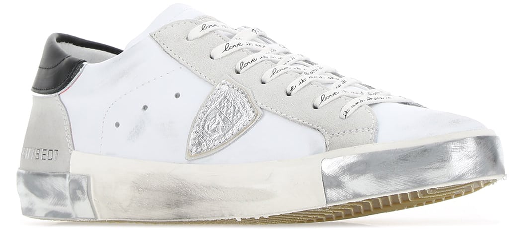Philippe Model Philippe Model White suede and leather PRSX Low sneakers Wit