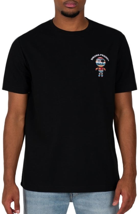 Wrong Friends SAN BENITO T-SHIRT - BLACK Zwart