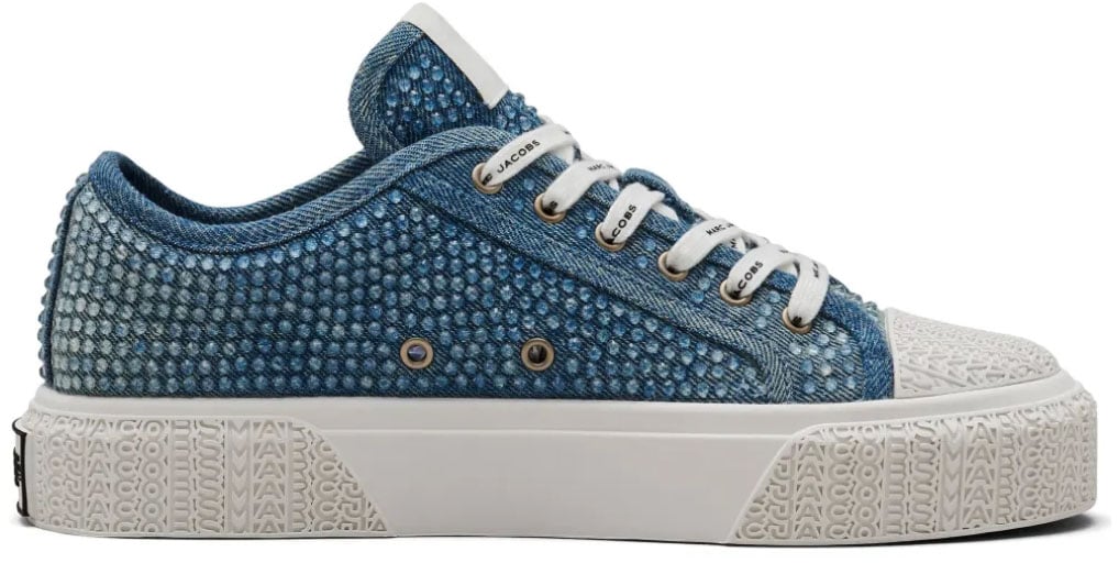 Marc Jacobs The Crystal Denim Sneakers Blauw