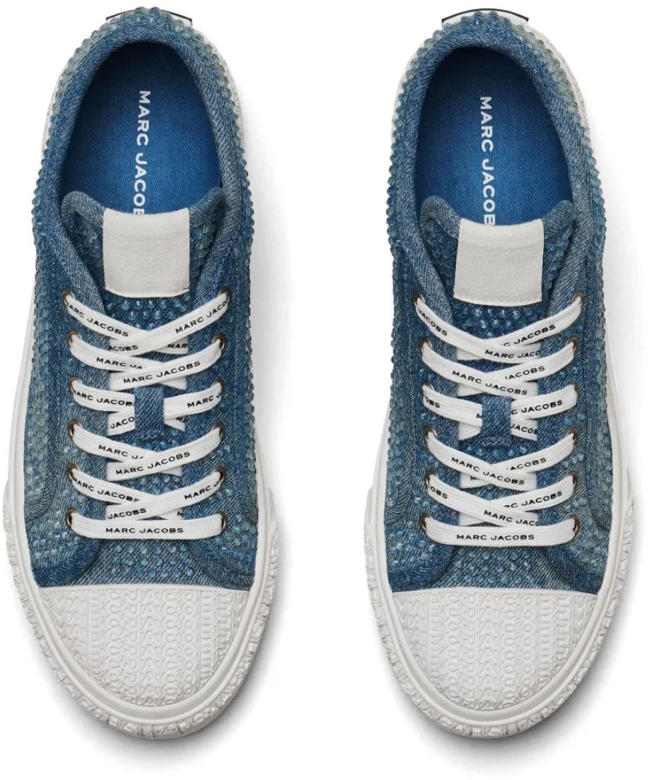 Marc Jacobs The Crystal Denim Sneakers Blauw