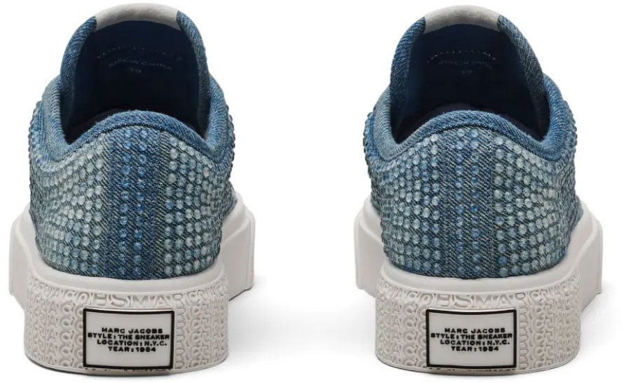 Marc Jacobs The Crystal Denim Sneakers Blauw