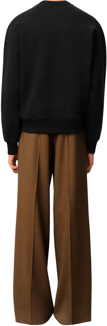 AMI Paris AMI DE COEUR PATCH SWEATER BLACK Zwart