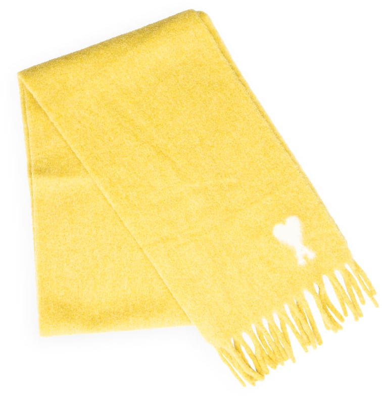 AMI Paris CLOUD KNIT SCARF LIME-GREEN Groen