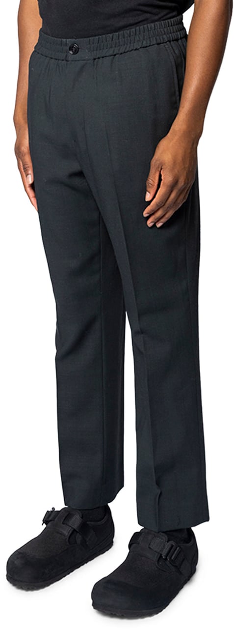 AMI Paris ELASTICATED WAIST TROUSERS ANTHRACITE Grijs