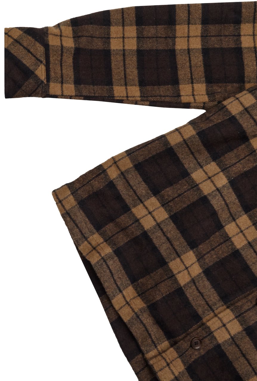 Samsøe Samsøe Camicia Overshirt Sacastor Check Marrone/Nera Zwart