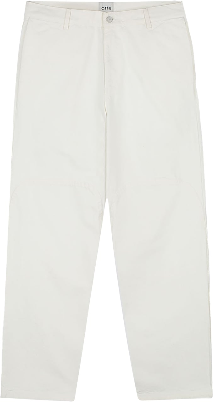 Arte Antwerp Pantalone Round Knee Cut Bianco Wit