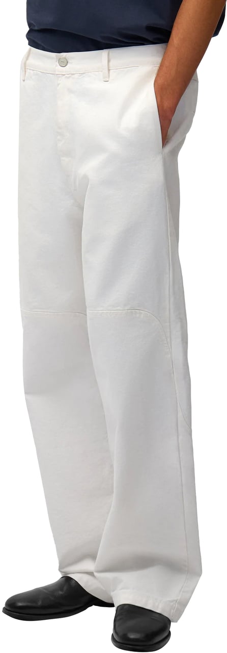Arte Antwerp Pantalone Round Knee Cut Bianco Wit