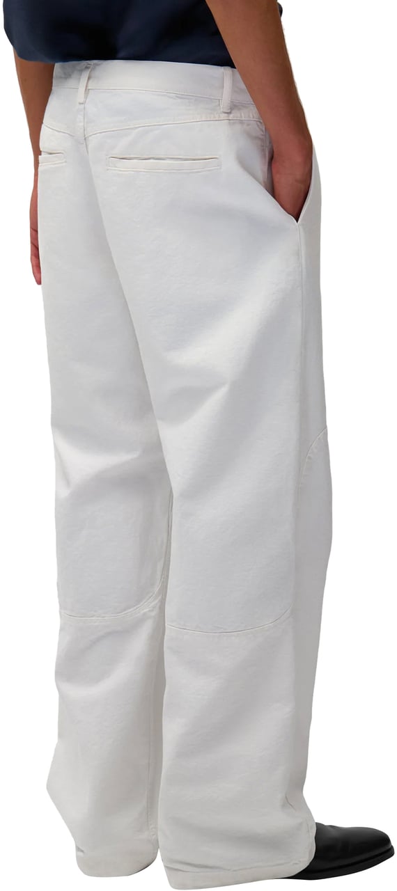 Arte Antwerp Pantalone Round Knee Cut Bianco Wit