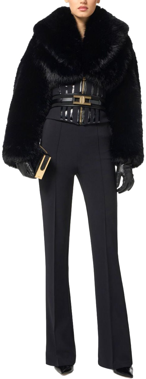 Elisabetta Franchi Trousers Black Zwart
