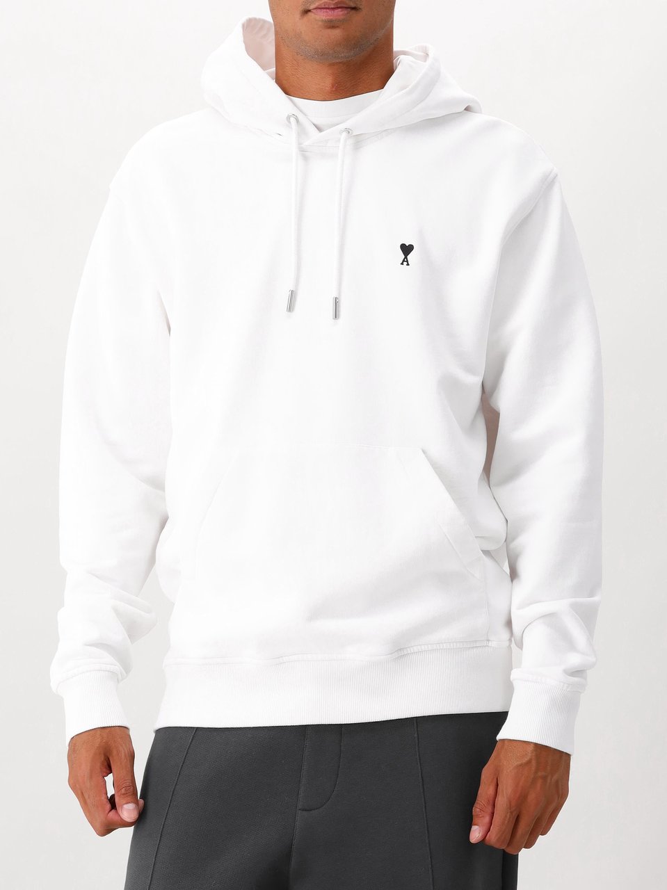AMI Paris AMI Paris Hoodie Wit Molleton ADC Wit