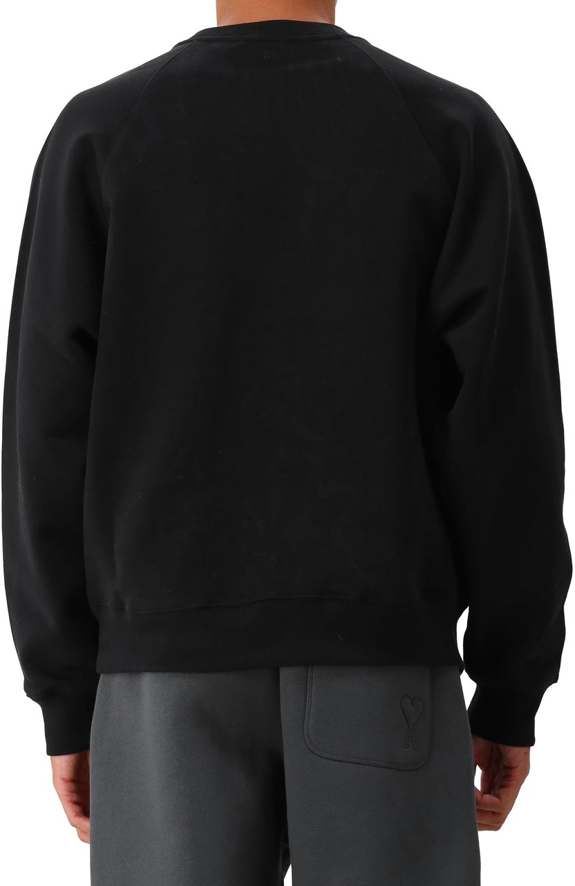 AMI Paris sweat a logo ami de coeur Zwart