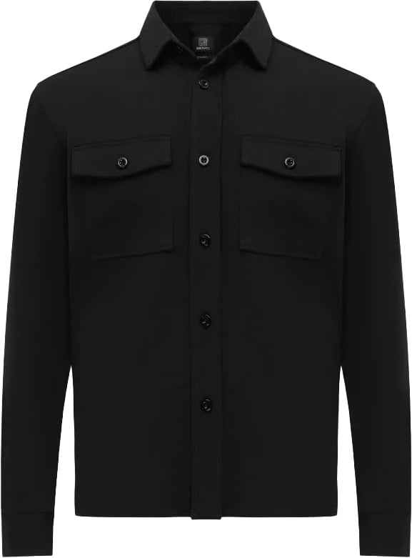 Genti Midtown Overshirt Black Zwart
