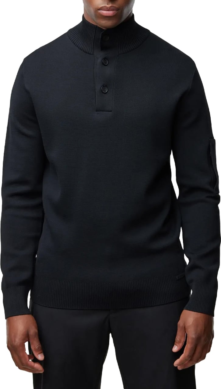 Genti Cool Dry Turtle 3 Buttons Black Zwart