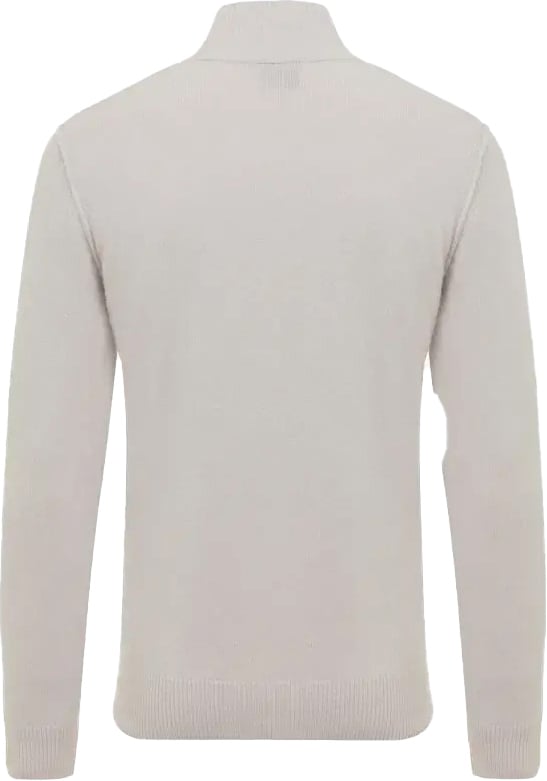Genti Turtleneck 3 Buttons Wol Off White Wit