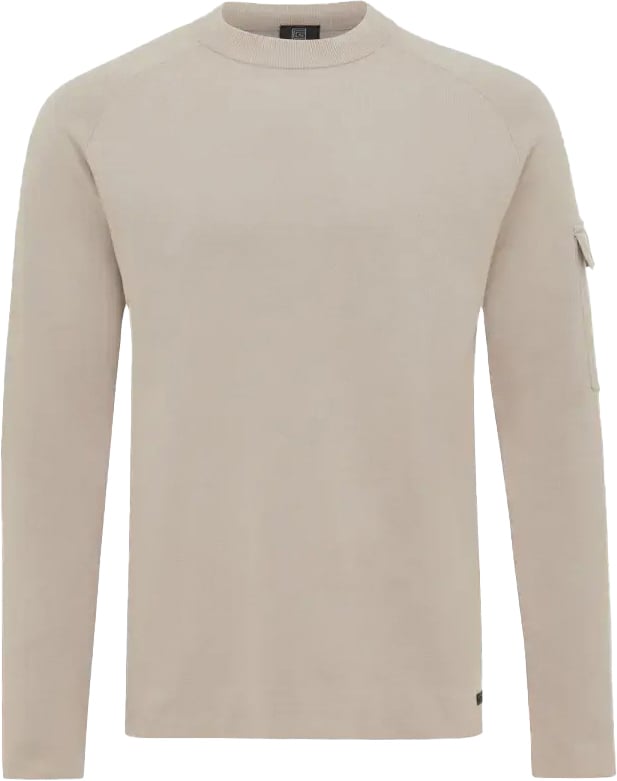 Genti Round Neck Heavy Cotton Beige Beige