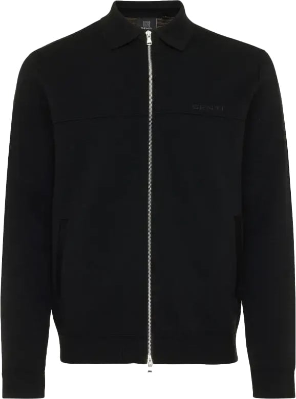 Genti Monogram Zip Prize Wol Black Zwart