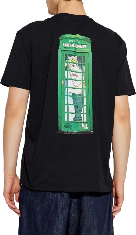 Iceberg Phonecell Tee Black Zwart