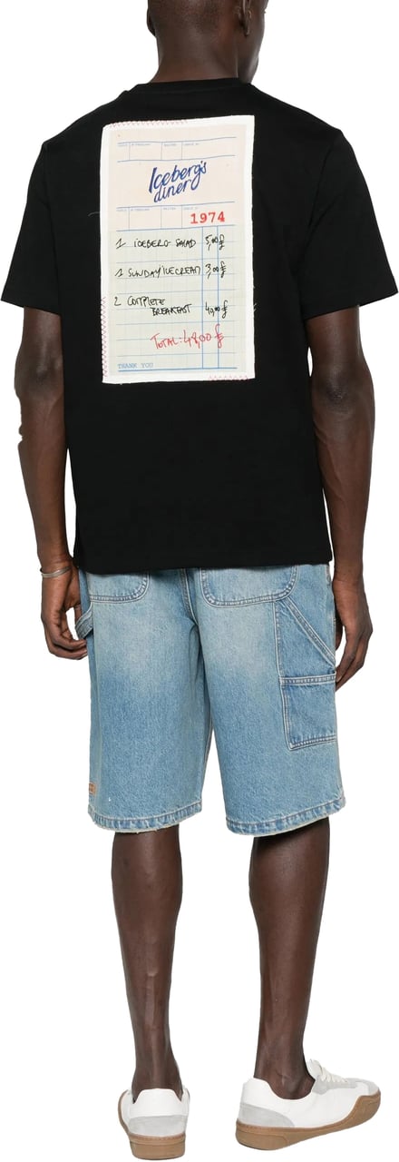 Iceberg Diner Oversized Tee Black Zwart