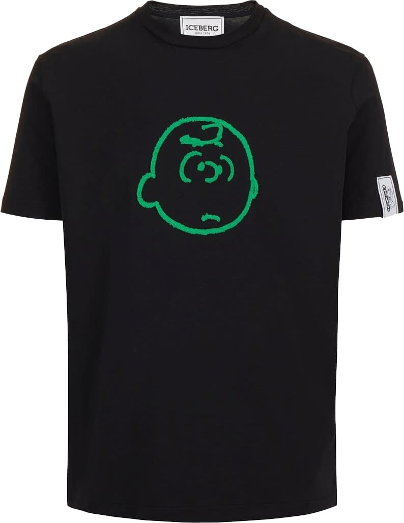 Iceberg Tee Charlie Brown Black Zwart