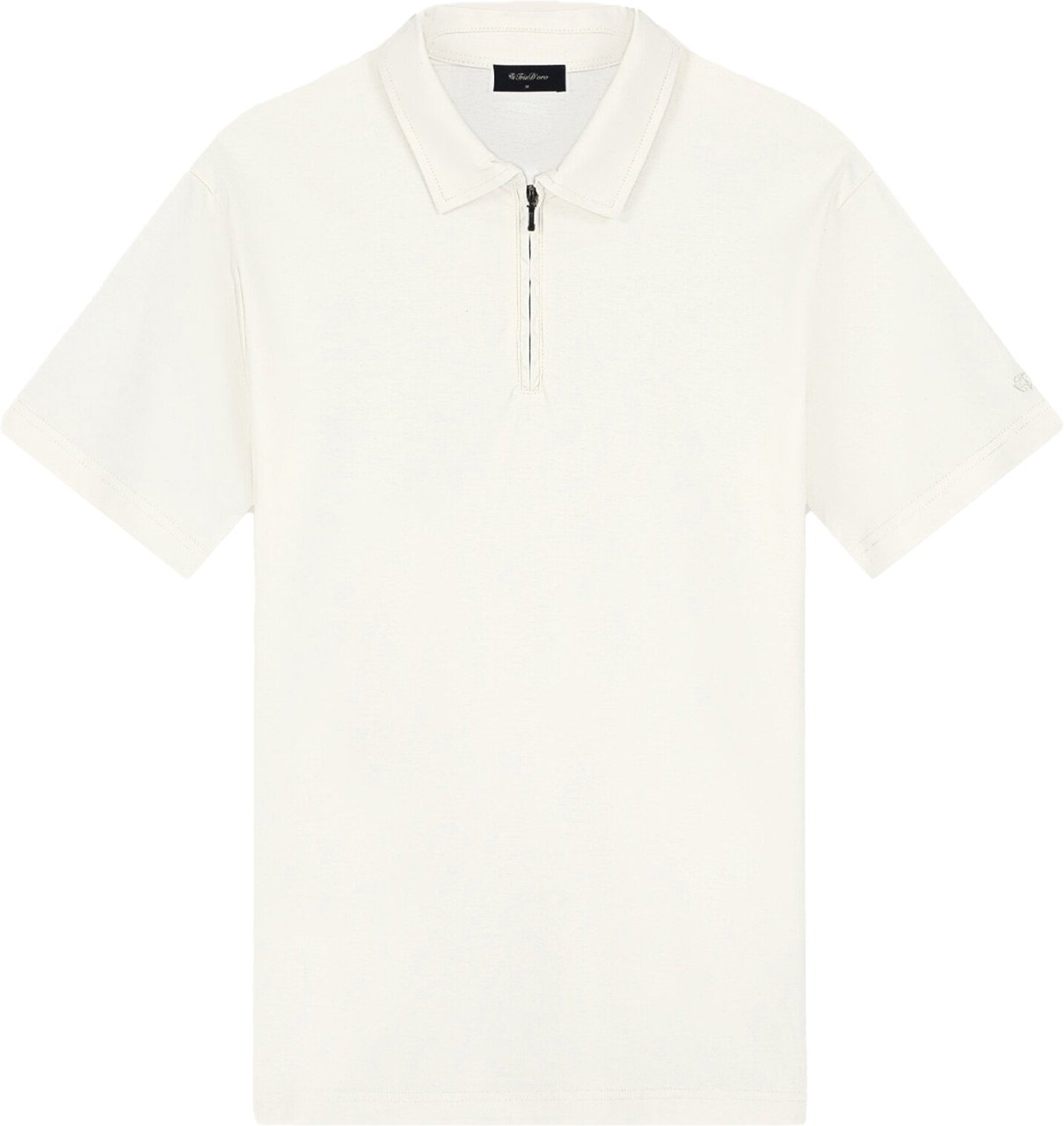 TriaD'oro Polo Zip Short sleeve Wit