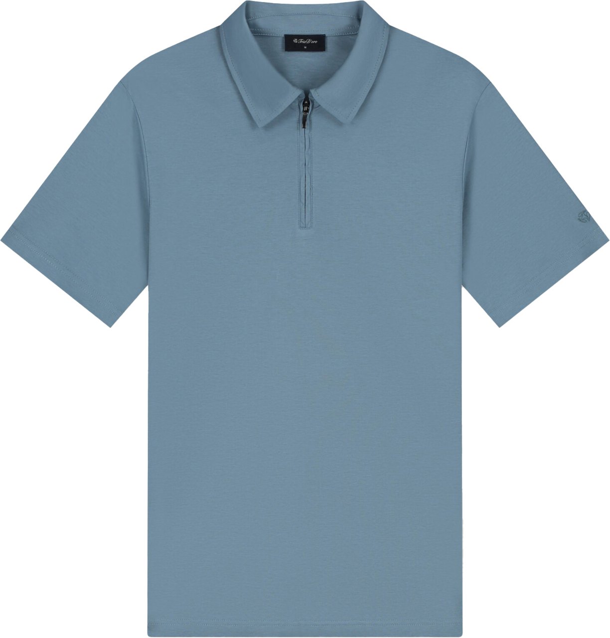 TriaD'oro Polo Zip Short sleeve Blauw