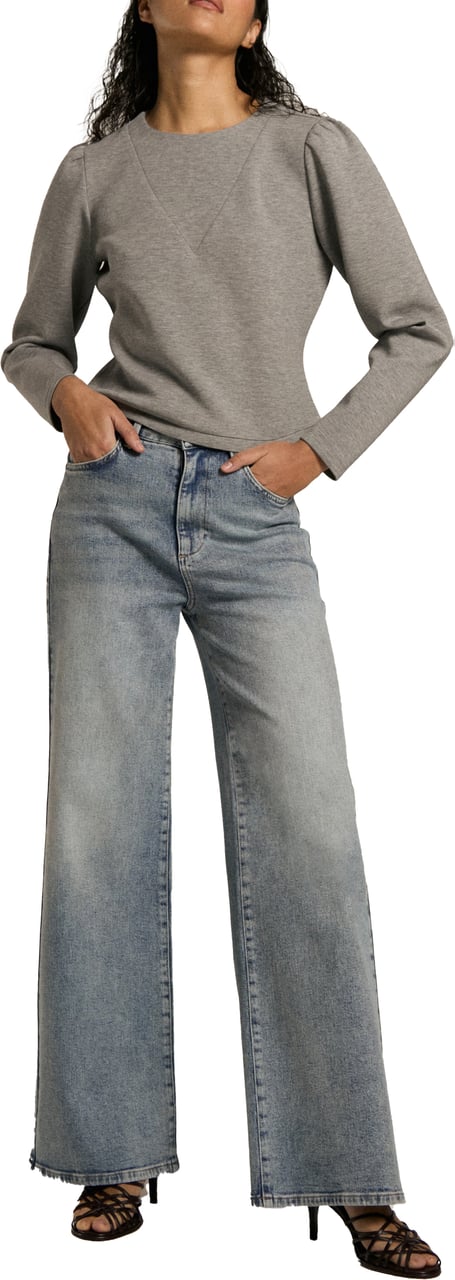 Homage to Denim jeans blauw wide leg Blauw
