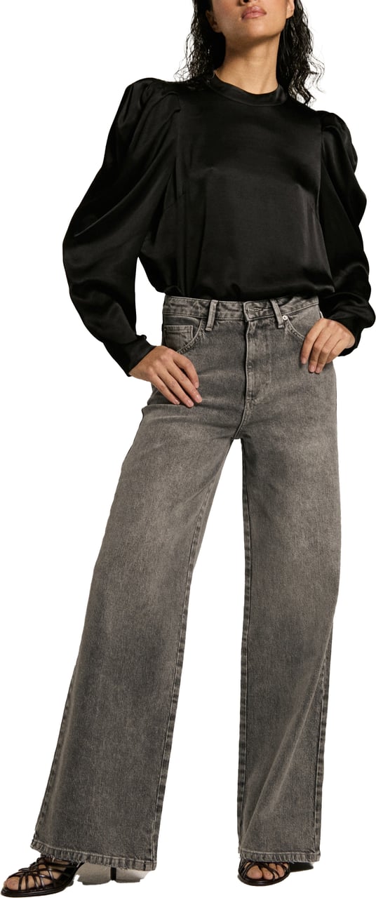 Homage to Denim jeans wide leg grey Grijs