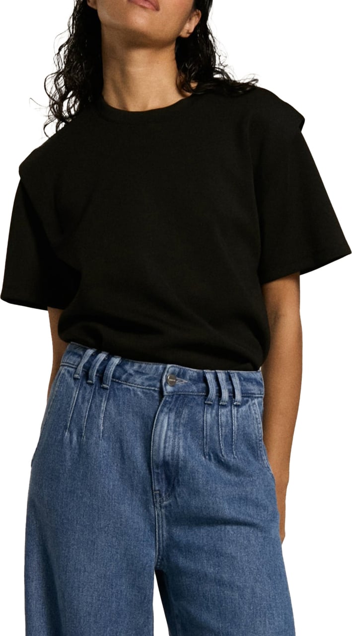 Homage to Denim top zwart Zwart