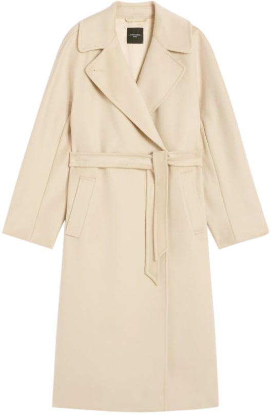 Max Mara Coats Ivory Wit
