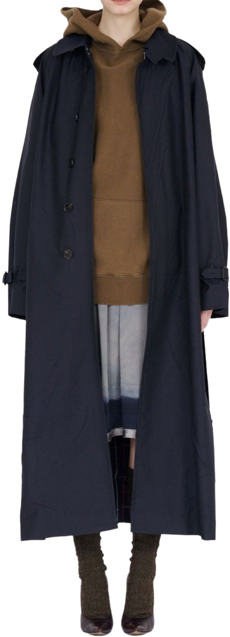 Maison Margiela Coats Blue Blauw
