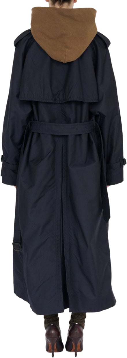 Maison Margiela Coats Blue Blauw