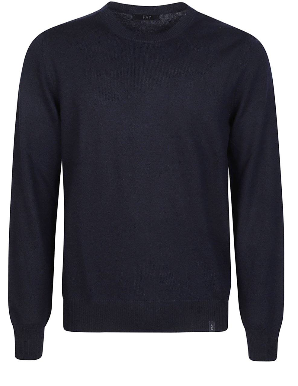 Fay Round Neck Sweater Blue Blauw