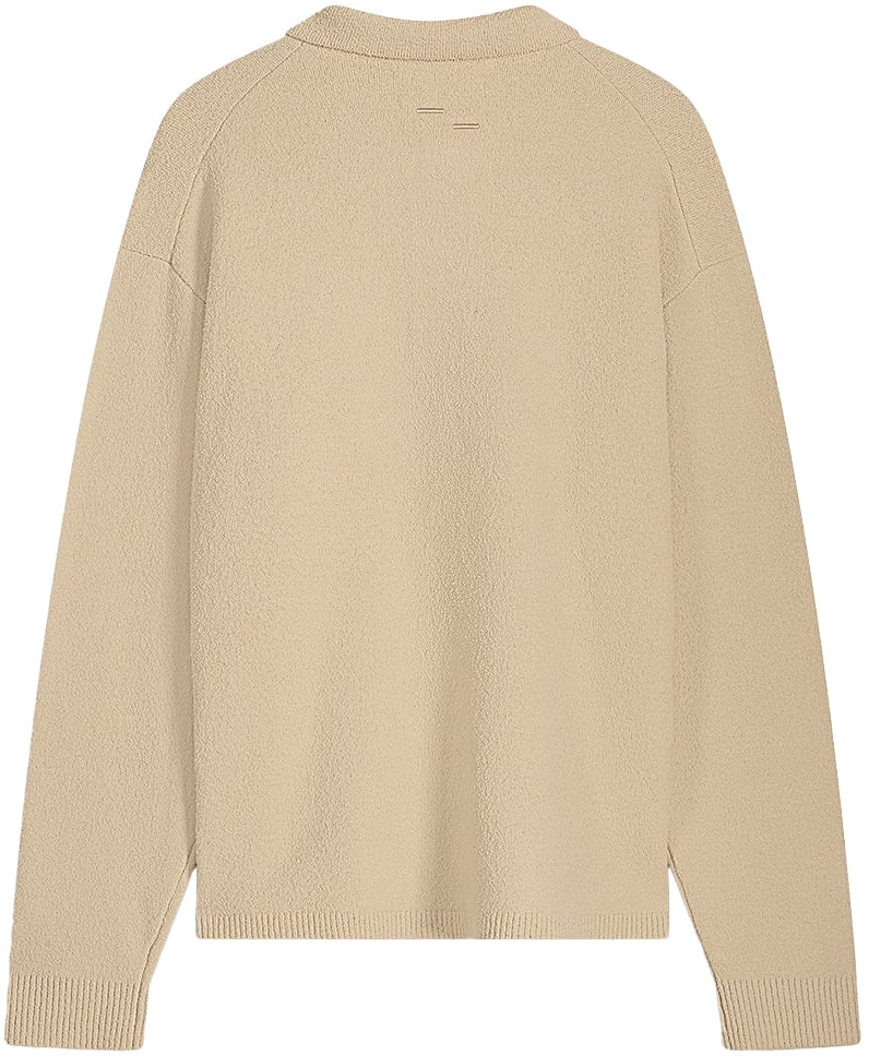 Filling Pieces Knit Shirt Boucle Beige Wit
