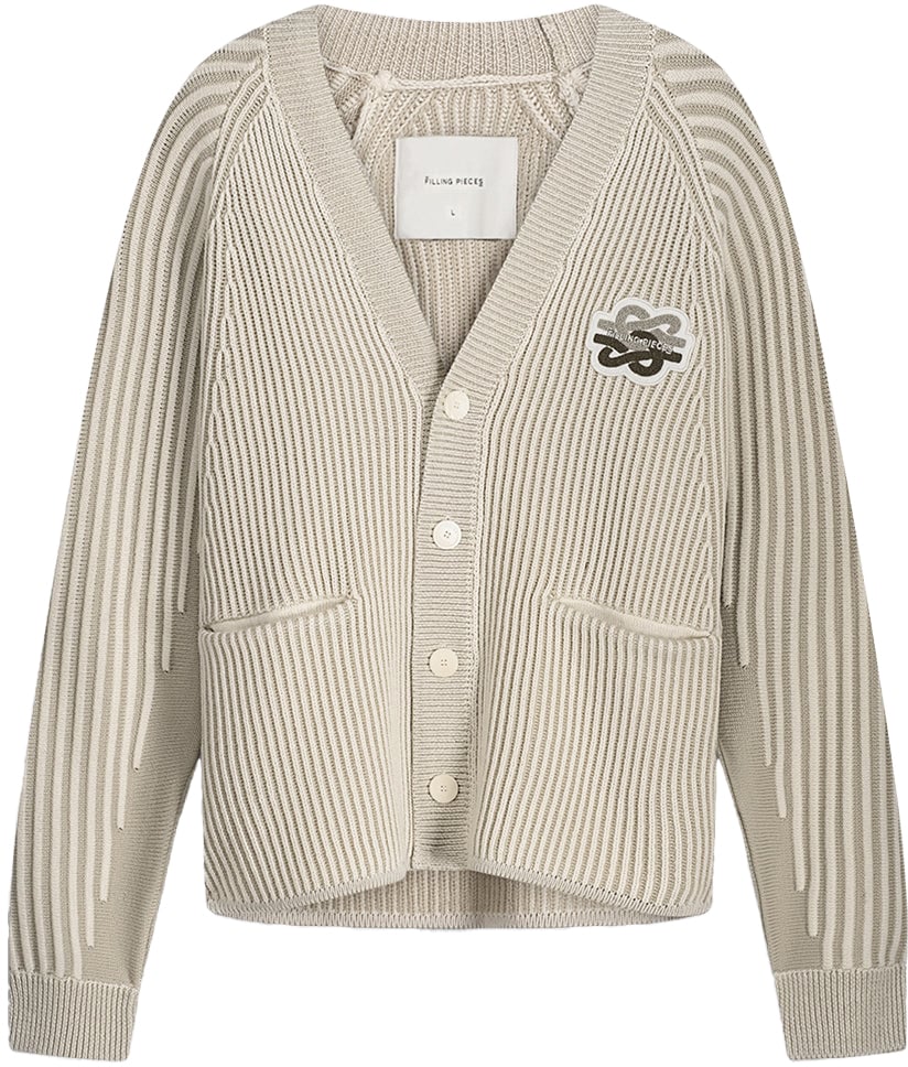 Filling Pieces Knit Cardigan Atmosphere Grijs